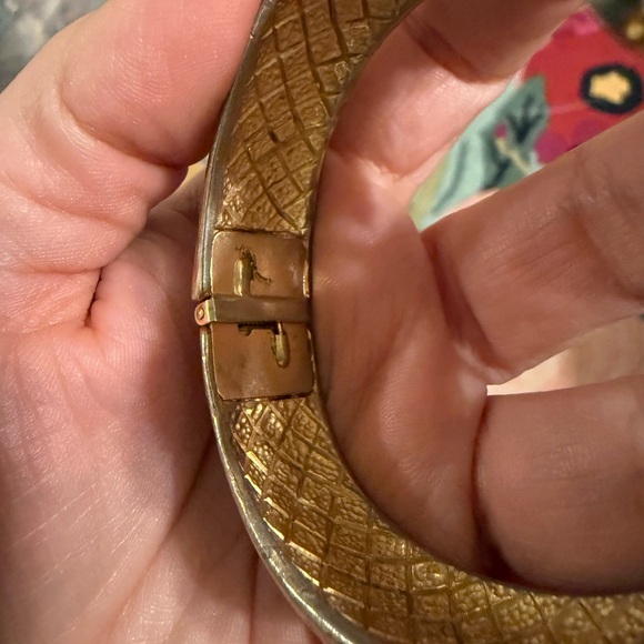 Textured Gold and Silver Bracelet - Picture 5 of 11